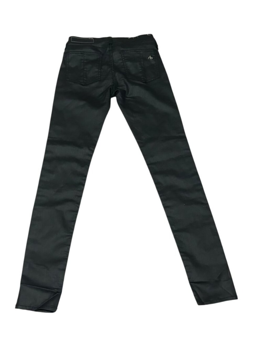 Black Rag & Bone Coated Sleek Jeans - Picture 5 of 5